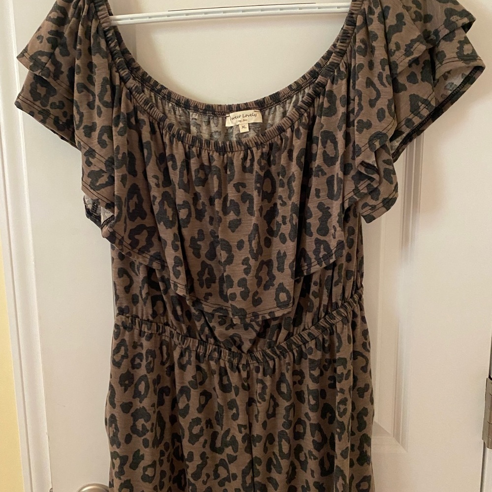 Animal print romper